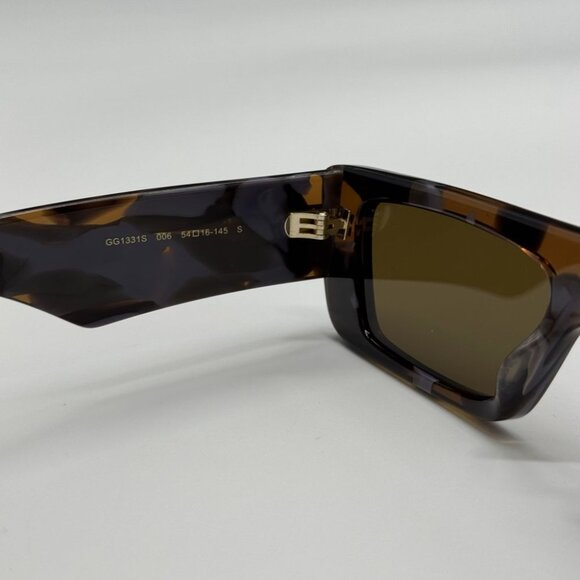 NEW GG1331S 006 GUCCI SUNGLASSES GREY HAVANA BROWN UNISEX EYEWEAR GUCCI main image 4